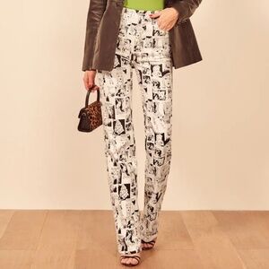 Reformation Jeans Iconic Newsprint